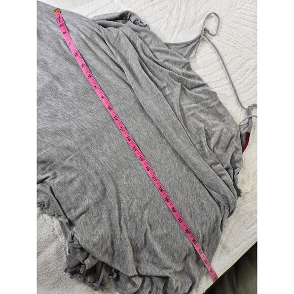 🎄 Red by BKE EUC flowy layered ruffle tank cami top Small heather grey - Picture 12 of 17